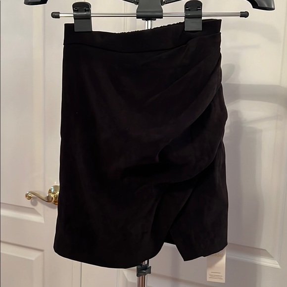 NWT Ruched Faux Suede Skirt - Picture 1 of 2